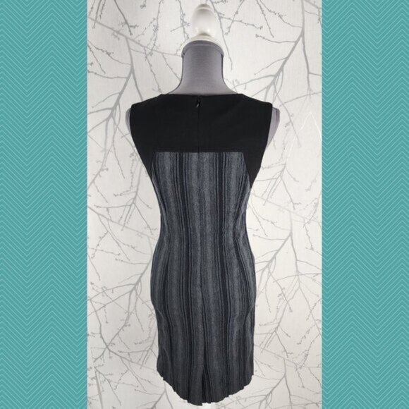 Tension Navy Stripe Colorblock Stretch Knit Midi Sheath Dress - Picture 3 of 4